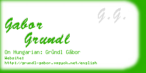 gabor grundl business card