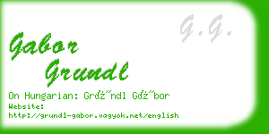 gabor grundl business card